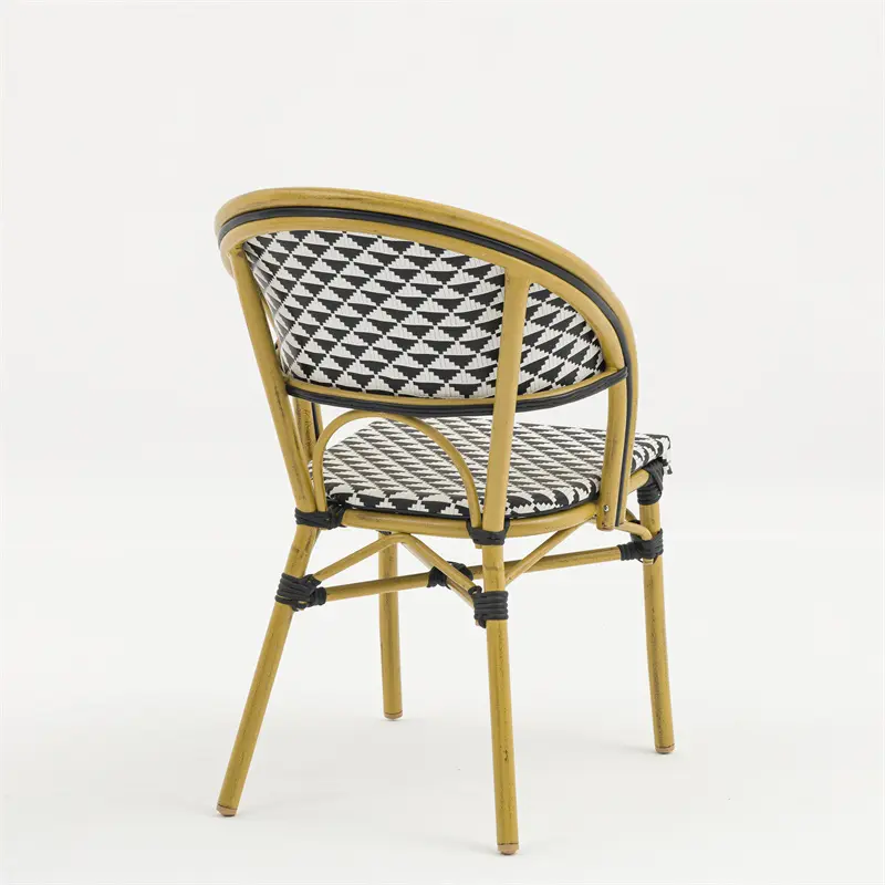 Famous Outdoor dining stackable aluminum rattan bistro wicker chair-AD642037-1 Manufacturer, Exporters