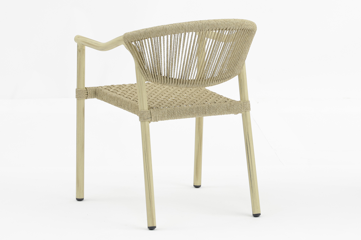 Outdoor dining stackable chair view