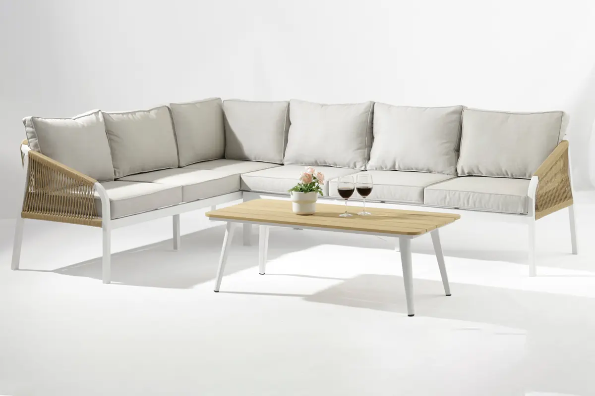 CE Certification Outdoor aluminum twist wicker Cali 4pcs set sofa combines modern design-AD935004 Supplier, Product