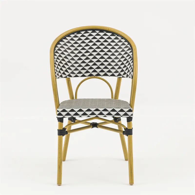 Famous Outdoor dining stackable aluminum rattan bistro wicker chair-AD642037-1 Manufacturer, Exporters
