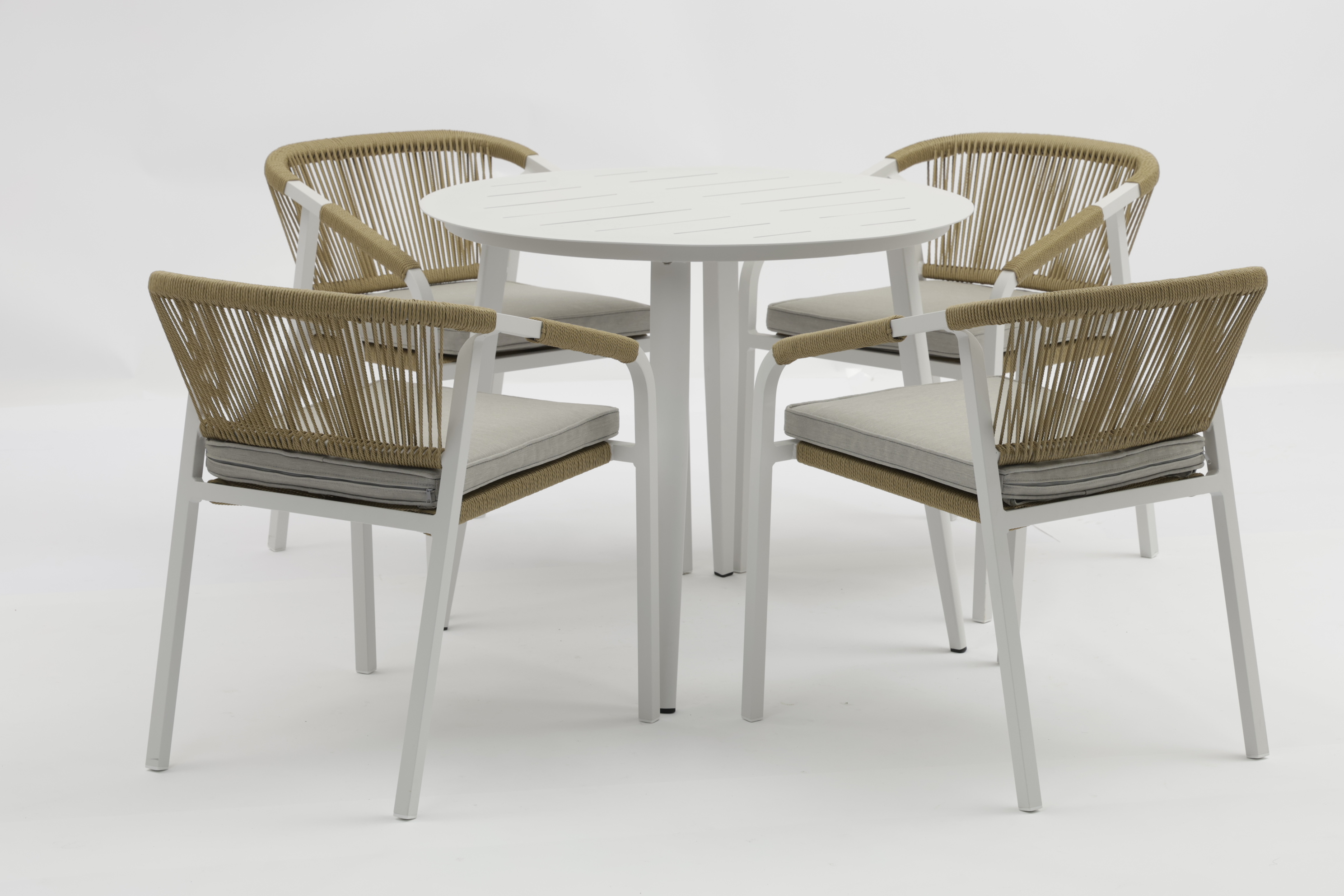 Outdoor Faux Polywood Dining Table Side View