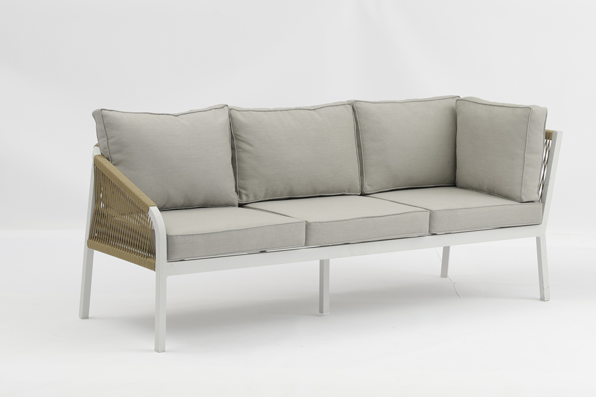 Outdoor aluminum twist wicker Cali 4pcs set sofa combines modern design-AD935004