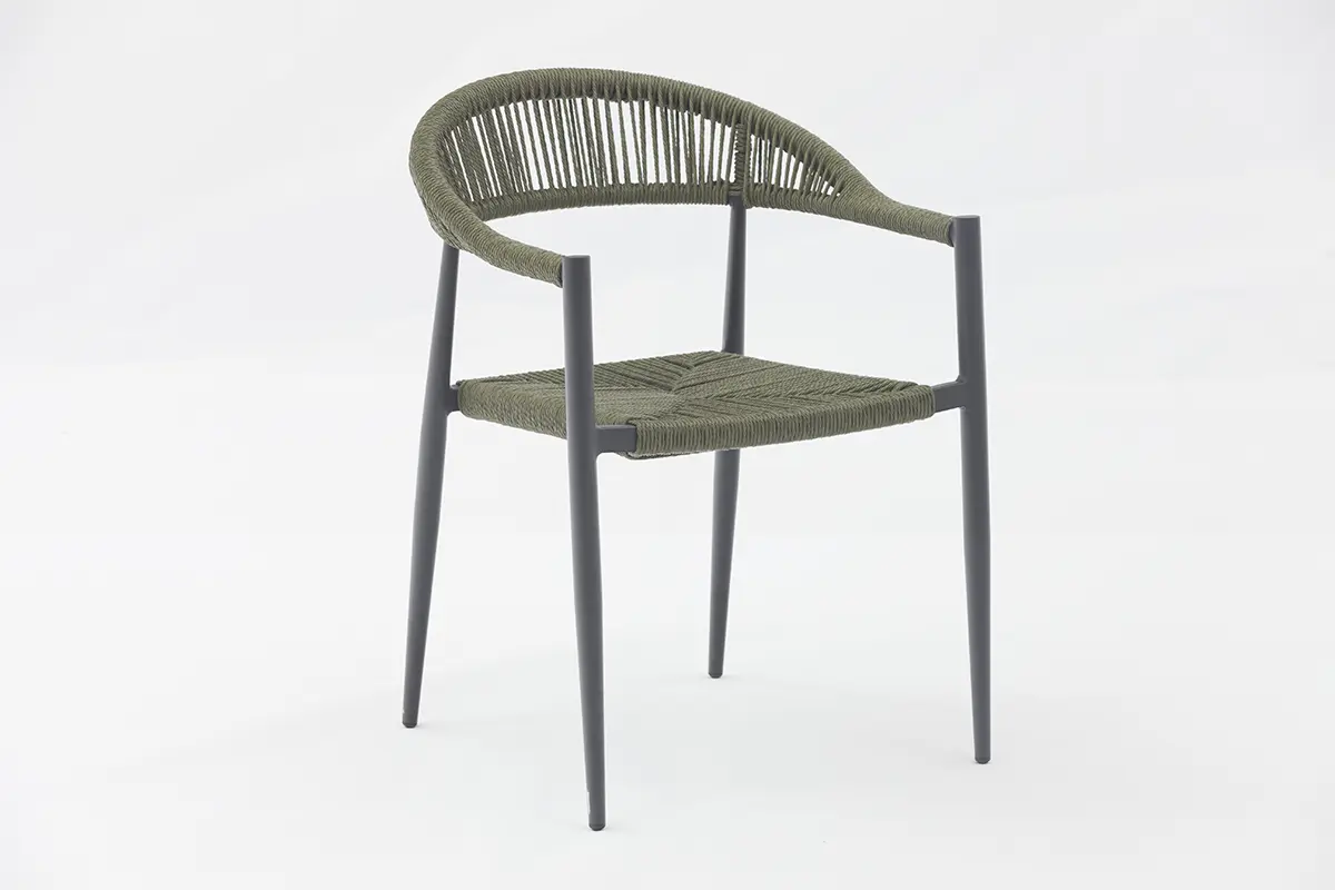 Best Almelo Outdoor dining stackable aluminum rattan bistro wicker chair- AD602001-1 Supplier, Product