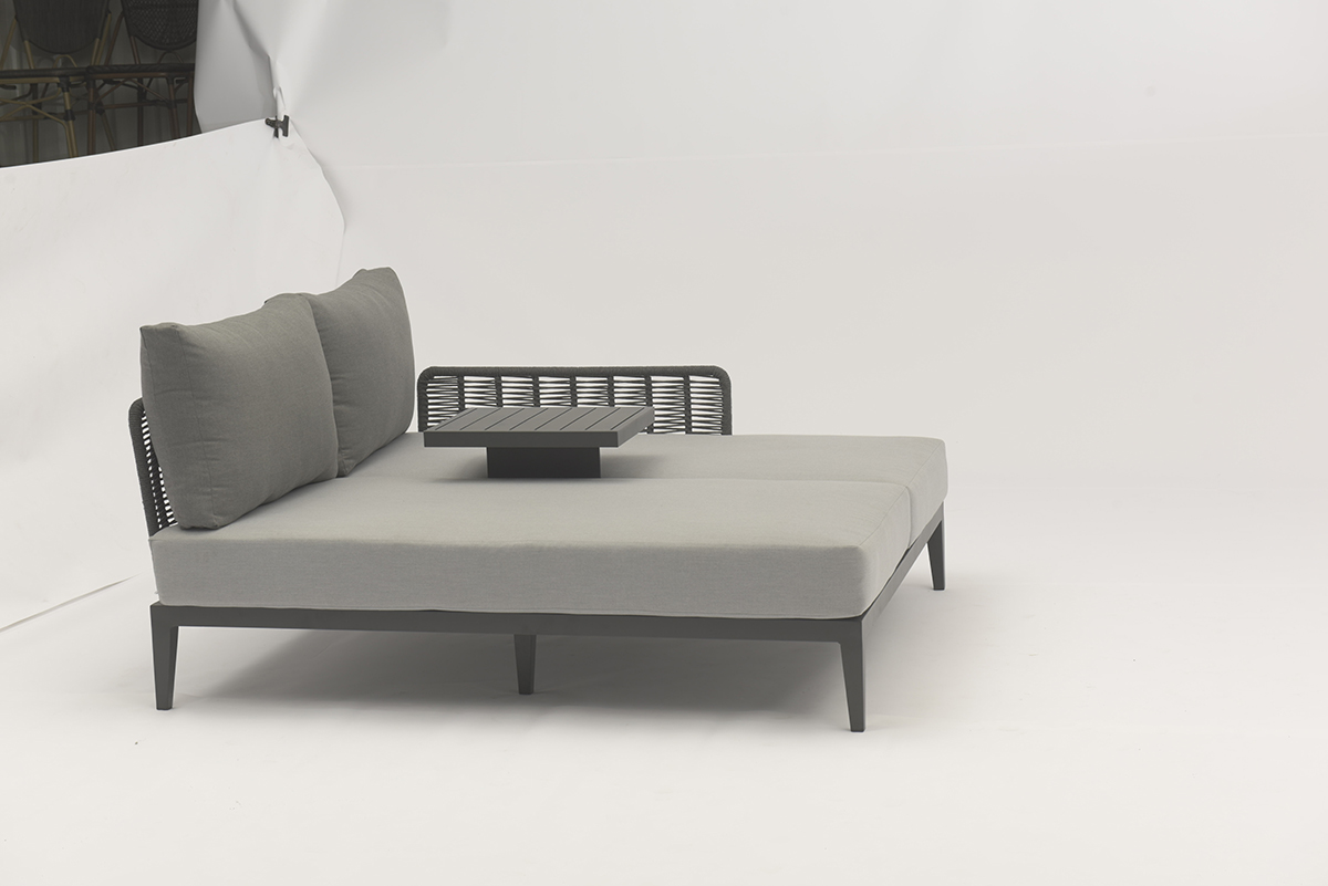 Outdoor sunbed furniture display view 1