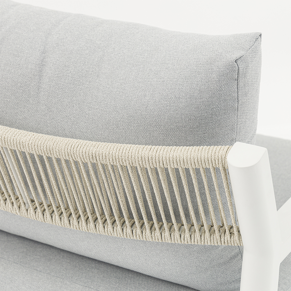 Outdoor aluminum rope sofa set detail 3