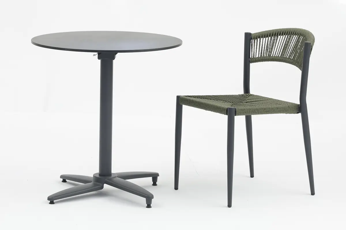 Cheap Metal dining restaurant round or cross shape cast Alum table base With HPL Table Top- AD751017 Supplier, Quotes