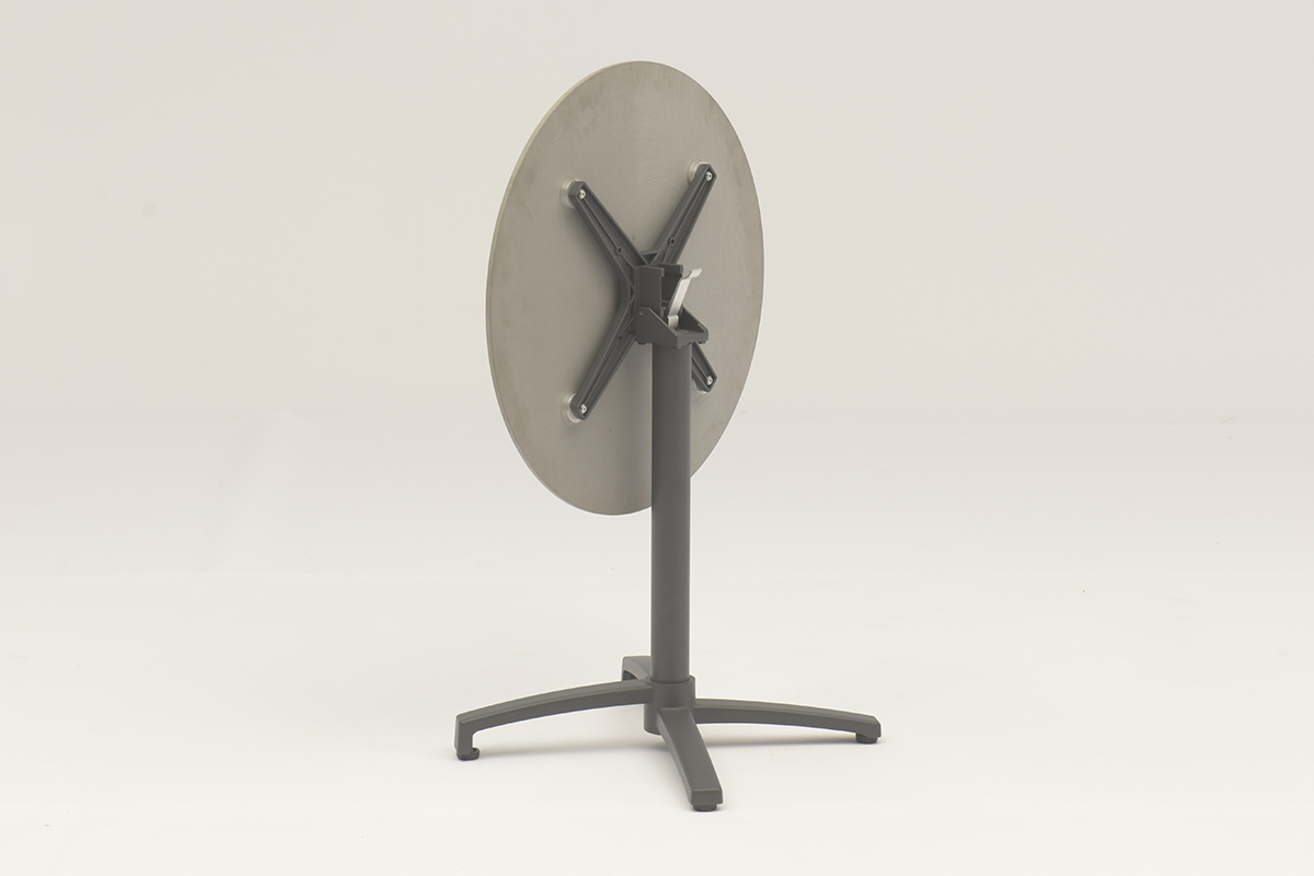 Modern Industrial Round Restaurant Coffee Dinning Metal Table Bases with Ceramic Table Top - AD751014