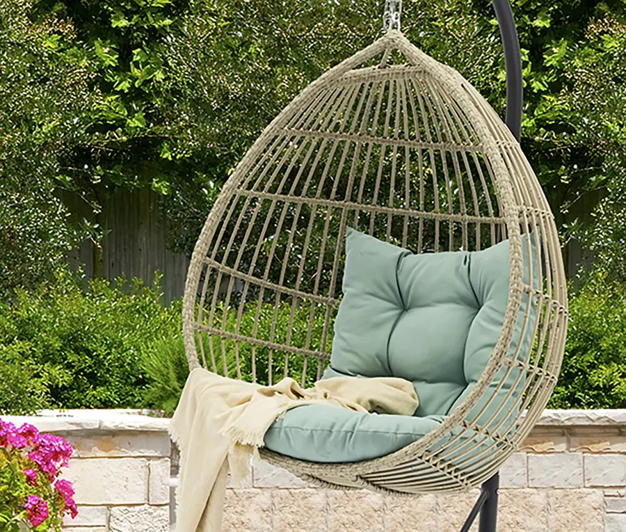Cheap Luxury Design Water Drop Shaped Outdoor Home Balcony Furniture Rattan Egg Swing Hanging Chairs-AD698010 Exporter, Service