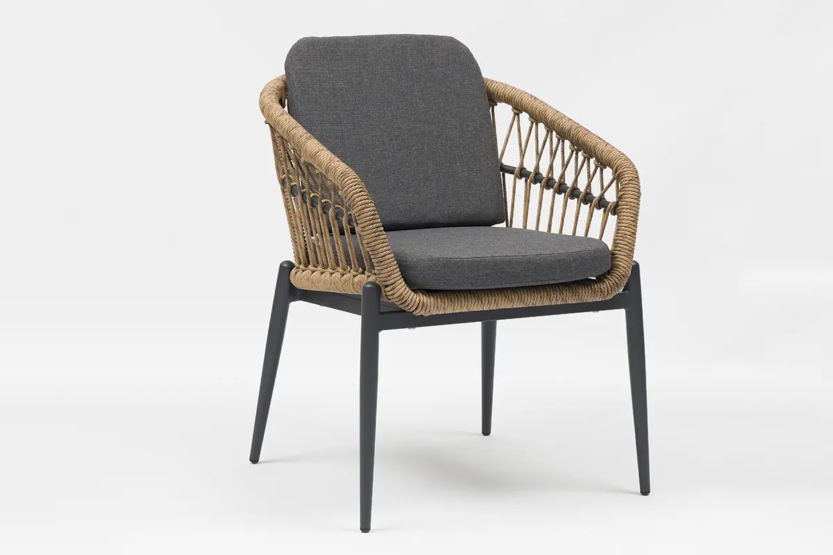 High-Quality Lina Outdoor Aluminum Cross-Woven Wicker Chair with Cushions - AD212002 Manufacturer, Factories