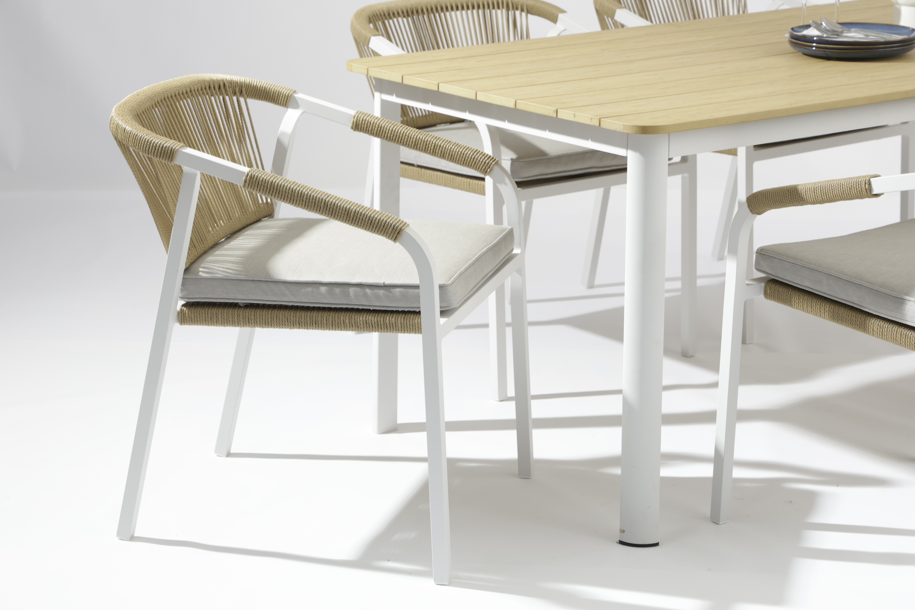 Outdoor Faux Polywood Dining Table Details