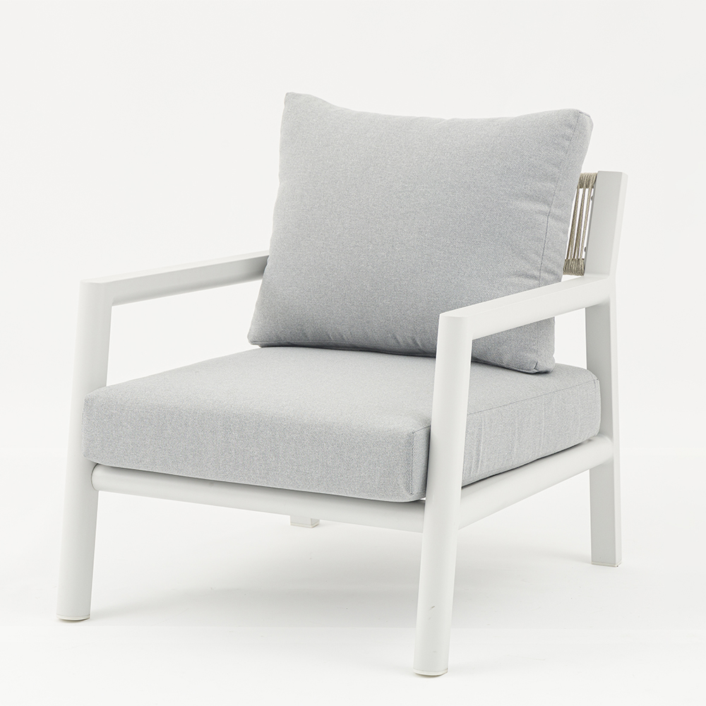 Outdoor aluminum rope sofa set detail 4