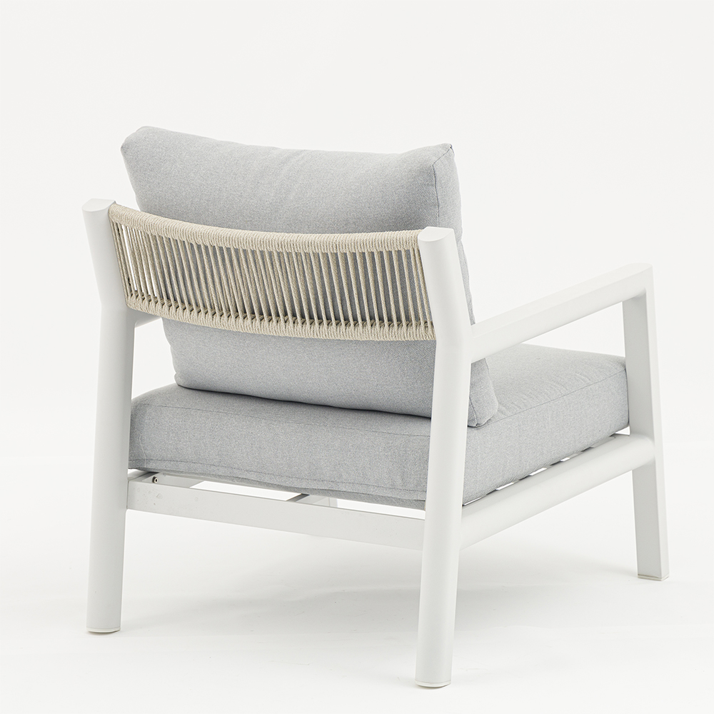 Outdoor aluminum rope sofa set detail 5