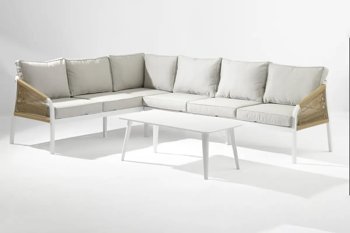 CE Certification Outdoor aluminum twist wicker Cali 4pcs set sofa combines modern design-AD935004 Supplier, Product