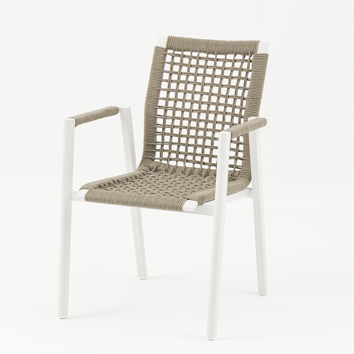 Elegant Outdoor Dining Set: 6 Chairs with Sleek All-Aluminum Table-AD551007+AD552009