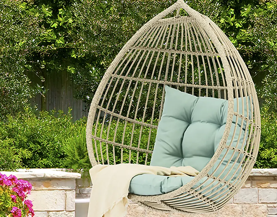 Cheap Luxury Design Water Drop Shaped Outdoor Home Balcony Furniture Rattan Egg Swing Hanging Chairs-AD698010 Exporter, Service