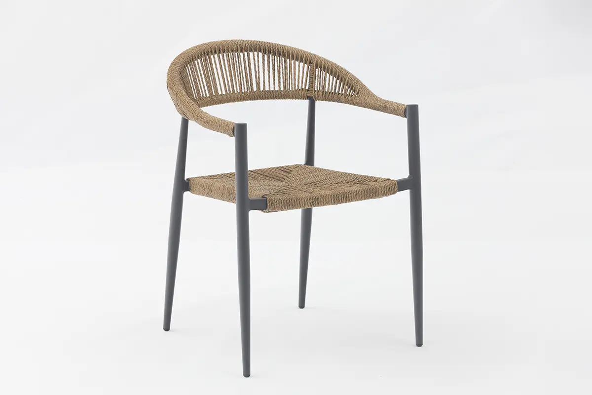 Best Almelo Outdoor dining stackable aluminum rattan bistro wicker chair- AD602001-1 Supplier, Product