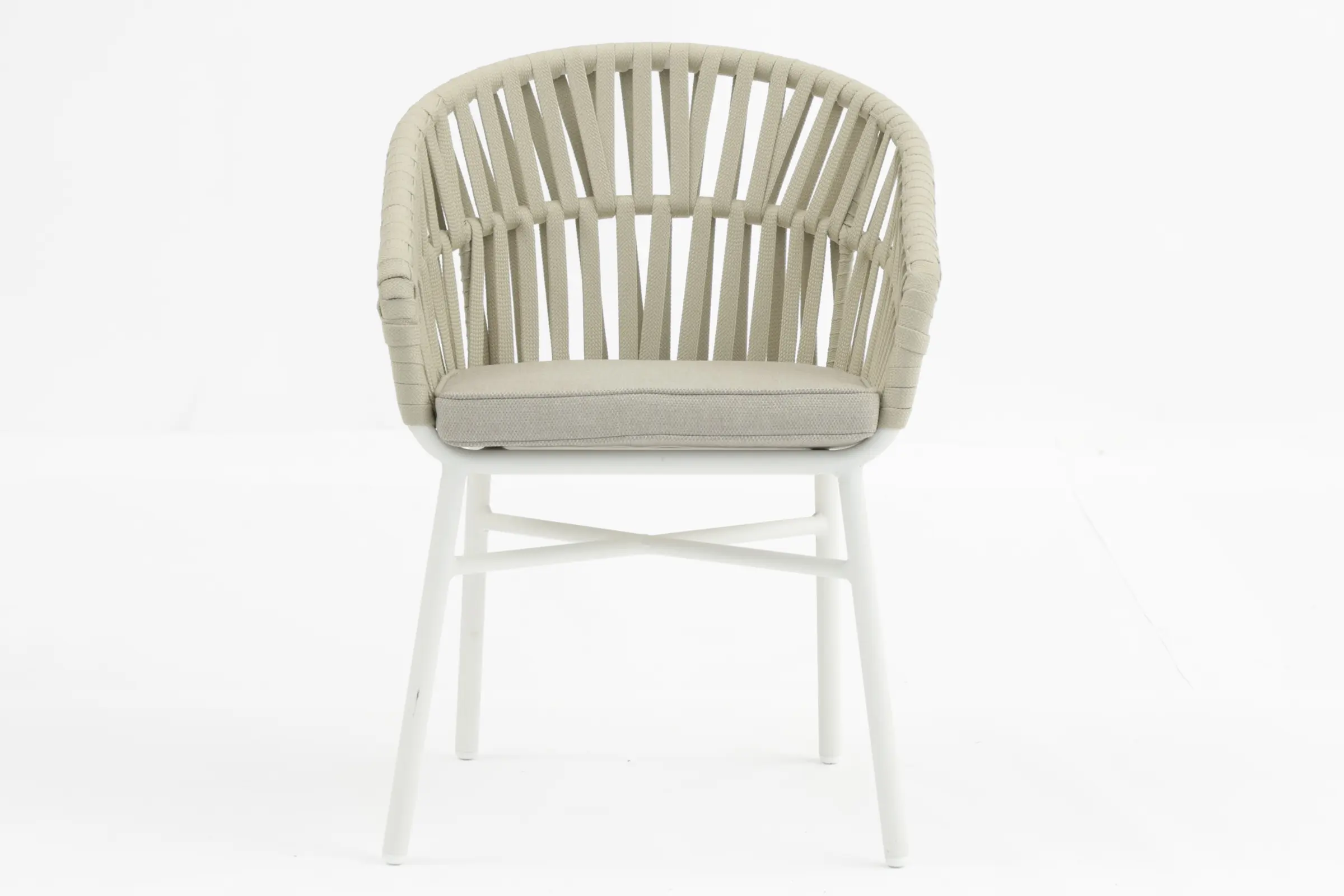 China Outdoor dining stackable aluminum rattan bistro rope chair-AD872011 Manufacturers, Factory