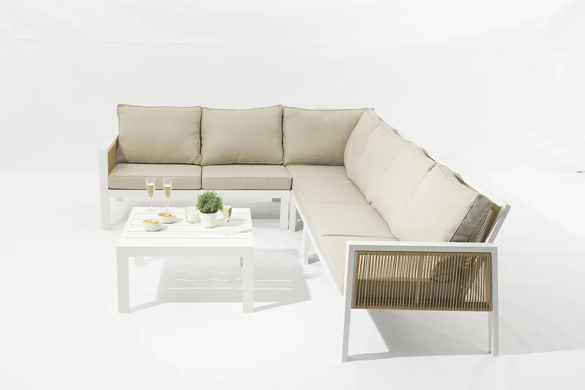 Cheap Outdoor full-aluminum Dolla five-piece sofa set combines modern elegance - AD709005C Pricelist, Company
