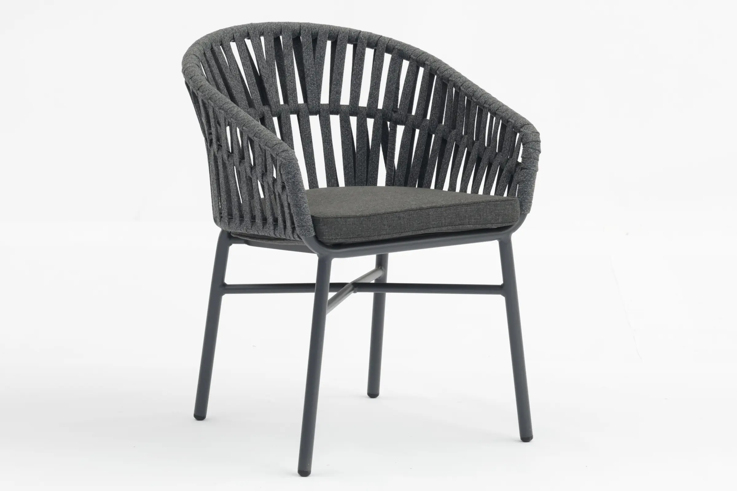 China Outdoor dining stackable aluminum rattan bistro rope chair-AD872011 Manufacturers, Factory