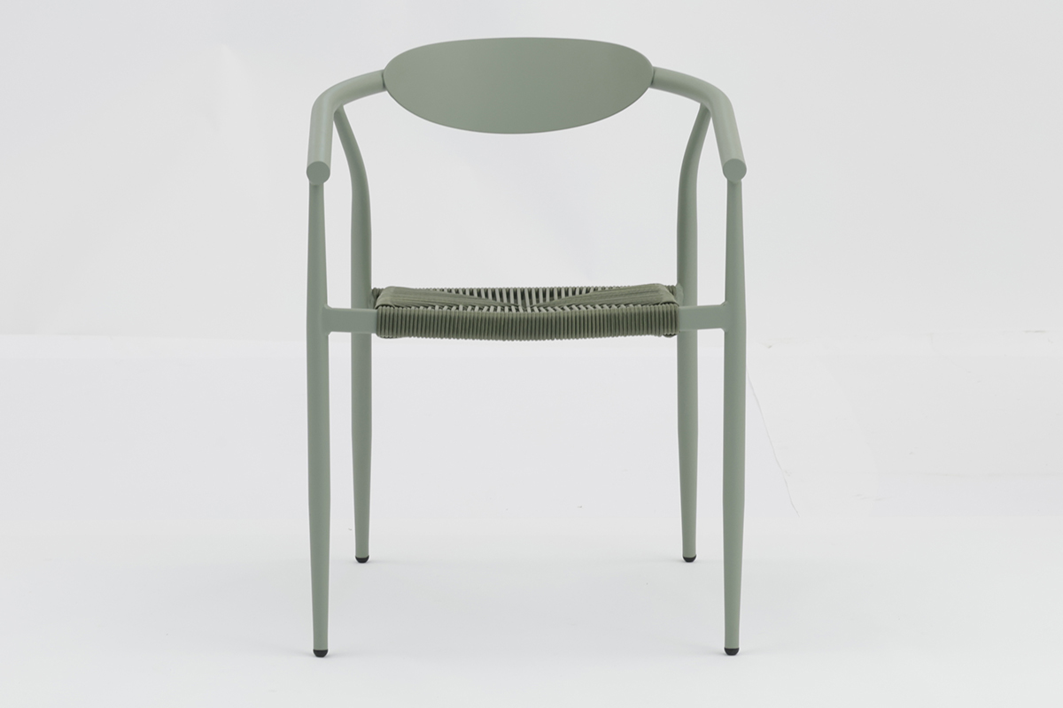 Tasimne Outdoor dining stackable aluminum rattan bistro wicker chair - AD632090-1