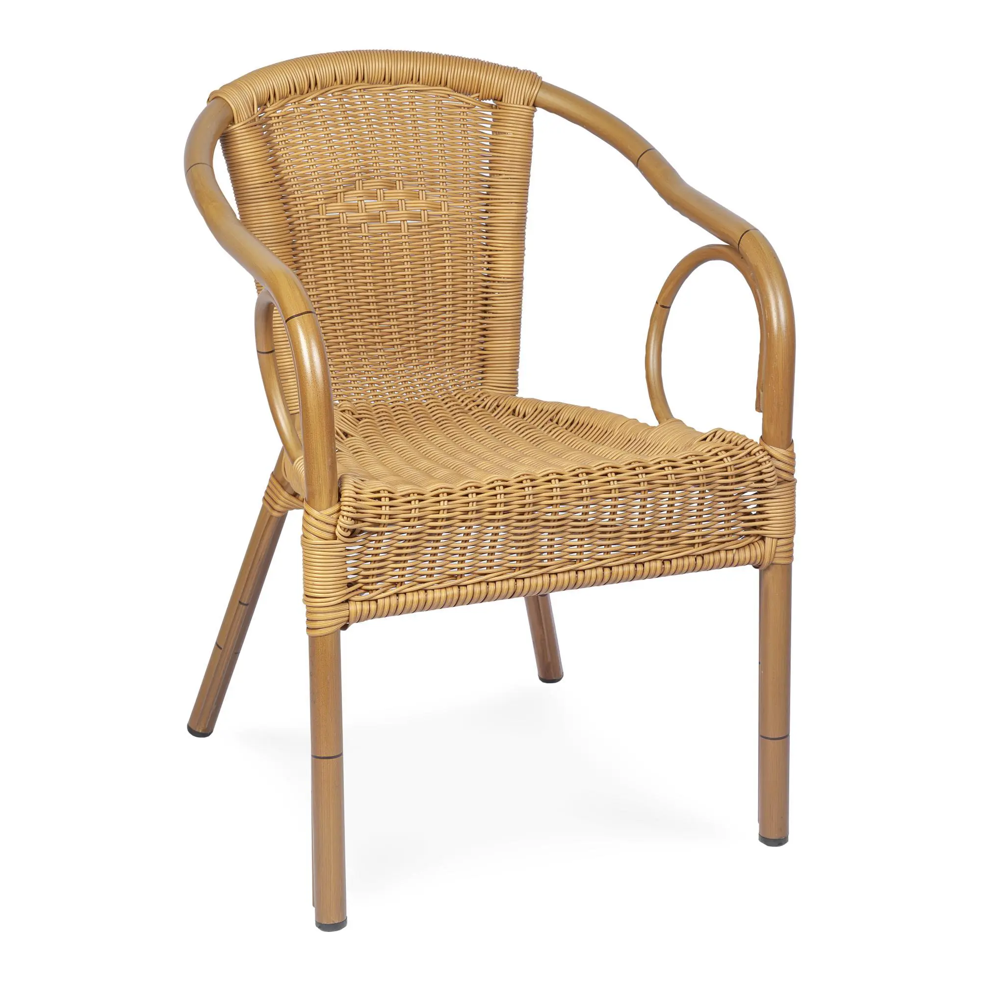 China Handcrafted outdoor PE rattan weaving patio chair bamboo look frame+AD632010 Suppliers, Service