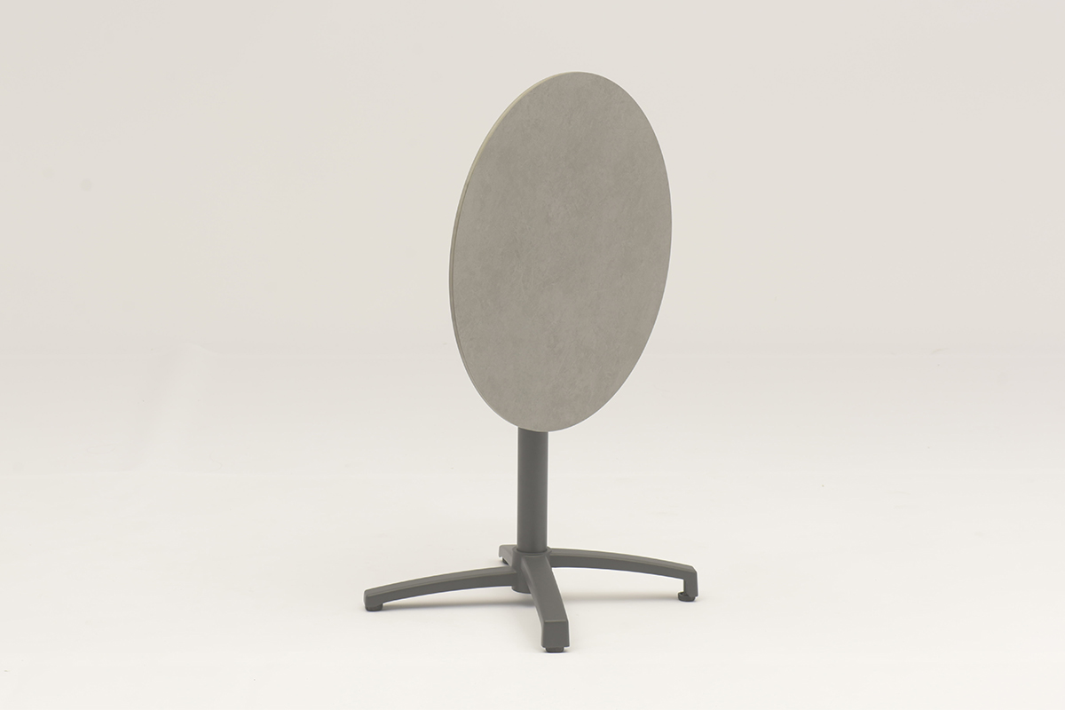 Modern Industrial Round Restaurant Coffee Dinning Metal Table Bases with Ceramic Table Top - AD751014