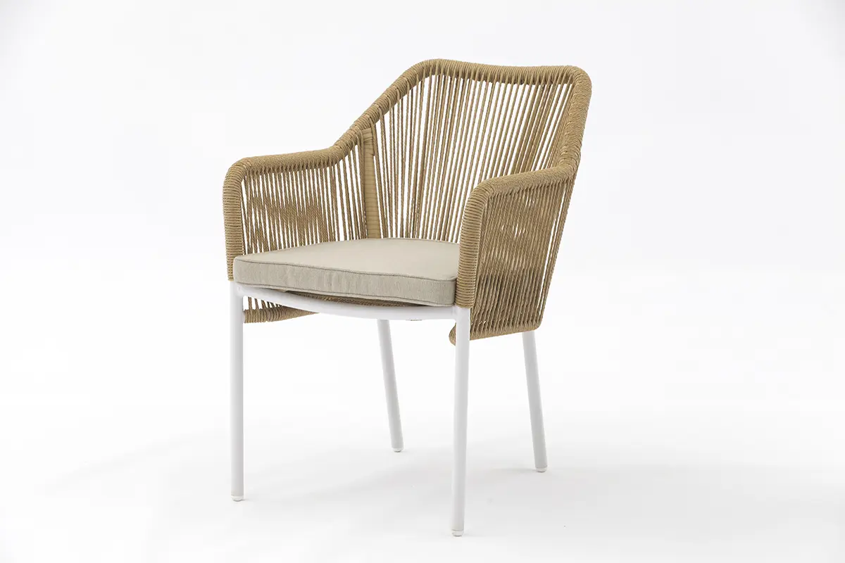 High-Quality Wales Outdoor dining stackable aluminum rattan bistro wicker chair polyester cushion - AD692029R Quotes, Service