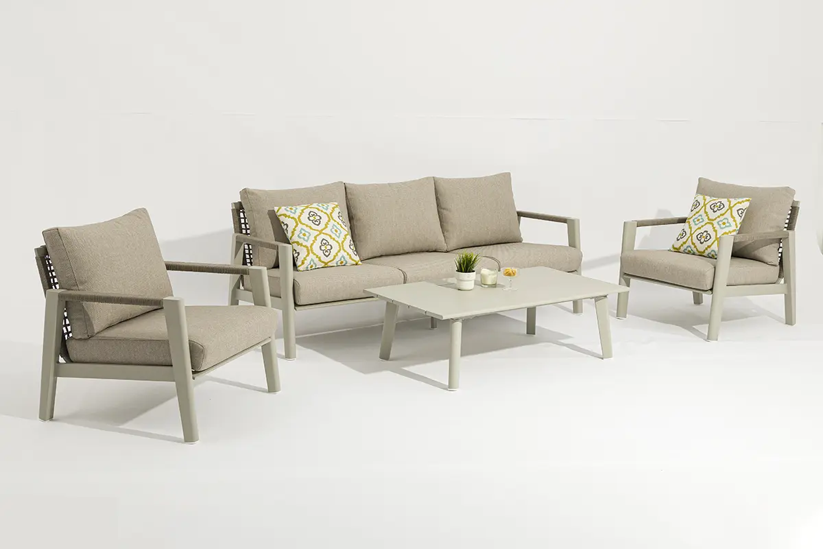 High-Quality Outdoor Alum Rope sofa Hana sofa 4pcs set-AD555003 Manufacturers, Suppliers
