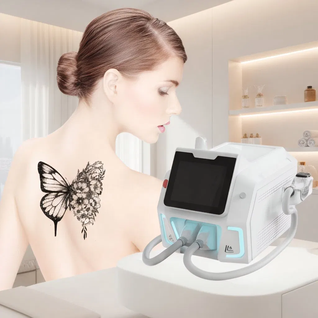 Hot Selling ND YAG 2 in 1 808 Diode Laser Permanent Hair Removal Q Switched ND YAG Laser Tattoo Removal Machine