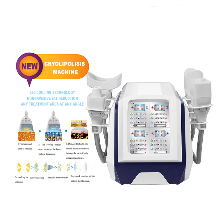 Cryo 360 Diamond Ice Device 360 Degree Cool Body Slimming Machine 4 Handles for Leg Arm Double Chin Fat Cell Cryolipolysis