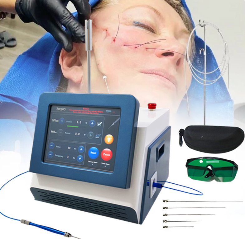 980nm 1470nm Diode Laser Varicose Veins Treatment Fat Reduction Liposuction Machine D Laser 1470 Visage