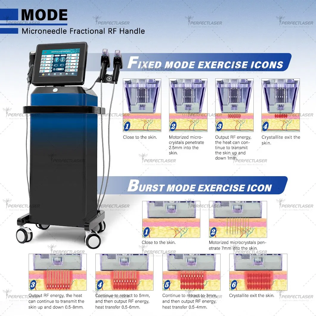 Gold Plated Needle Acne Scar Removal Morpheus 8 Body Vivace RF Machine