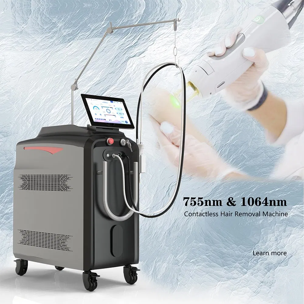Km Dual Wavelength Laser 755nm Alexandrite 1064nm Long Pulse Laser Hair Removal Vascular Lesion Treatment