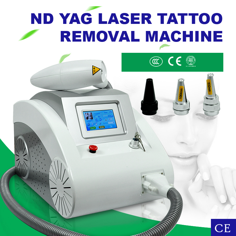 2018 Portable Long Pulse 1064nm 532nm 1320nm Pigments Tattoo Removal Machine Q Switched ND YAG Laser