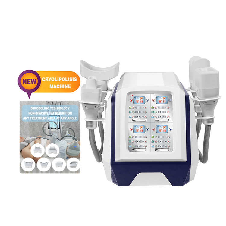Cryo 360 Diamond Ice Device 360 Degree Cool Body Slimming Machine 4 Handles for Leg Arm Double Chin Fat Cell Cryolipolysis