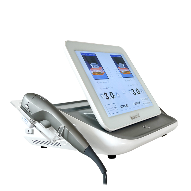 30000 Shots Hifu Machine Body Face Lifting and Mini Portable Face Rejuvenation 7 Cartridges 7D Hifu