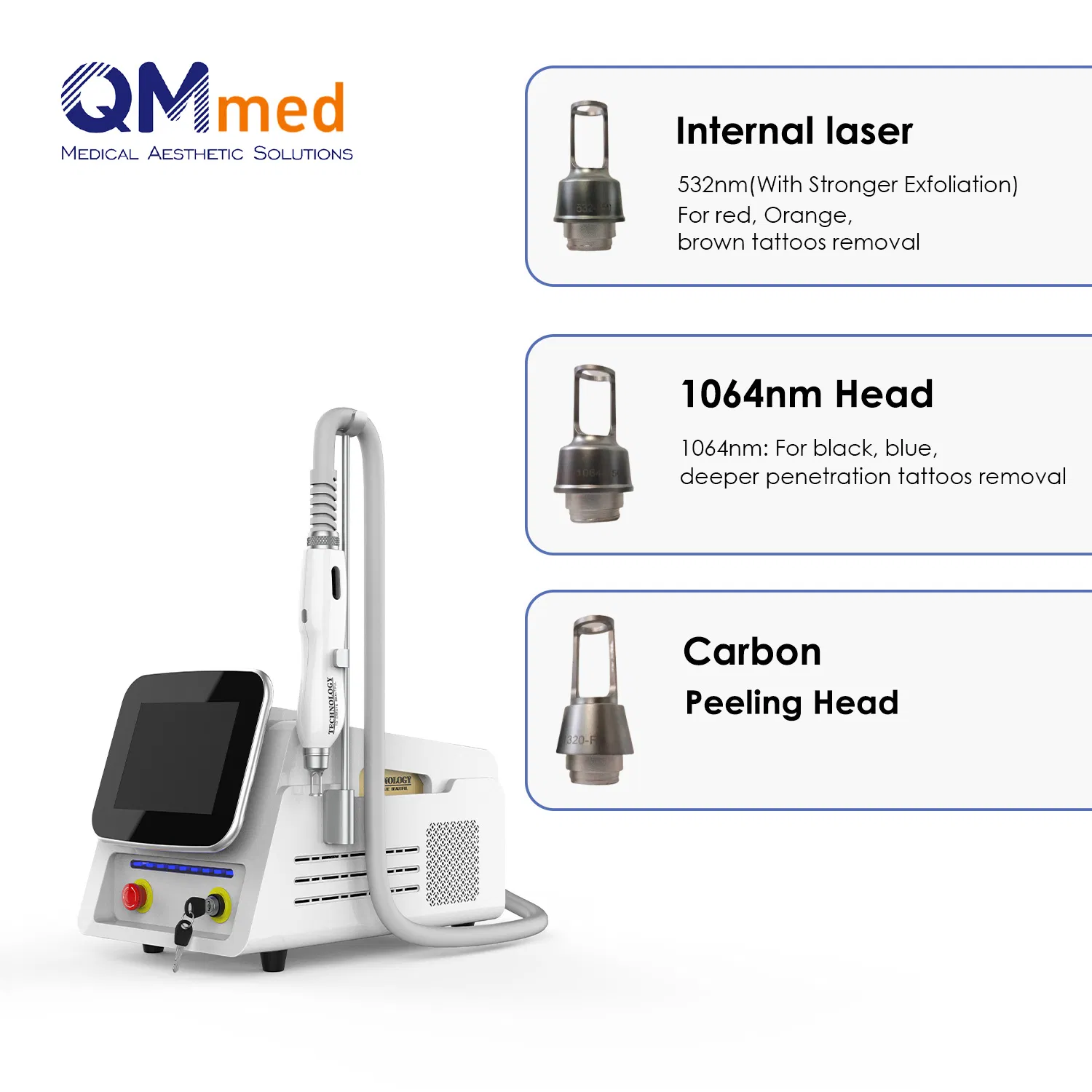 Professional Tattoo Cleaning Instrument Picolaser Lutron Tattoo Removal Laser Q Switched ND YAG Laser Picolaser OEM Picosecond Laser ND YAG Laser