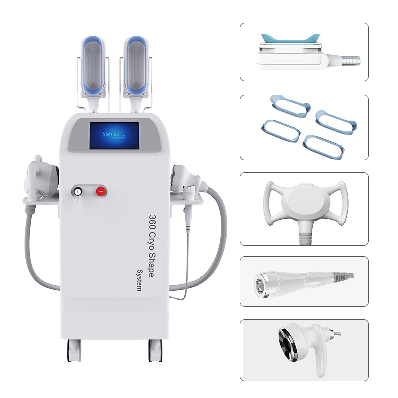5 in 1 Multifunction Cryolipolysize Cavitation Monopolar RF Body Slimming and Skin Tightening Machine