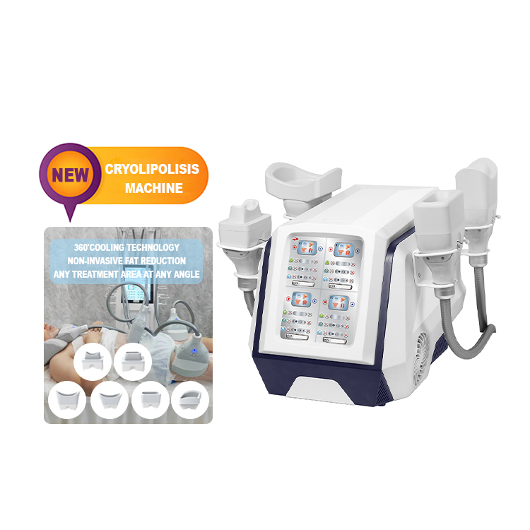 Cryo 360 Diamond Ice Device 360 Degree Cool Body Slimming Machine 4 Handles for Leg Arm Double Chin Fat Cell Cryolipolysis