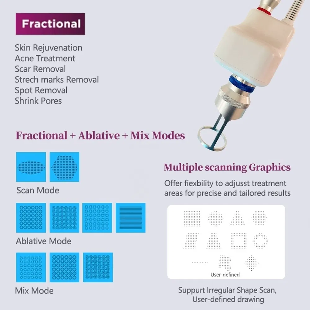 FDA Approved Fractionated CO2 Laser Machine 10600nm CO2 Fractional Laser for Scar Removal