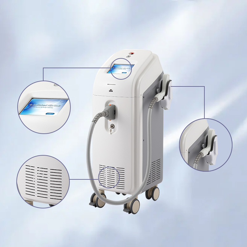 ND YAG Laser Dermatology Equipment Q-Switch ND YAG Laser Equipment Tattoo Removal and Skin Toning