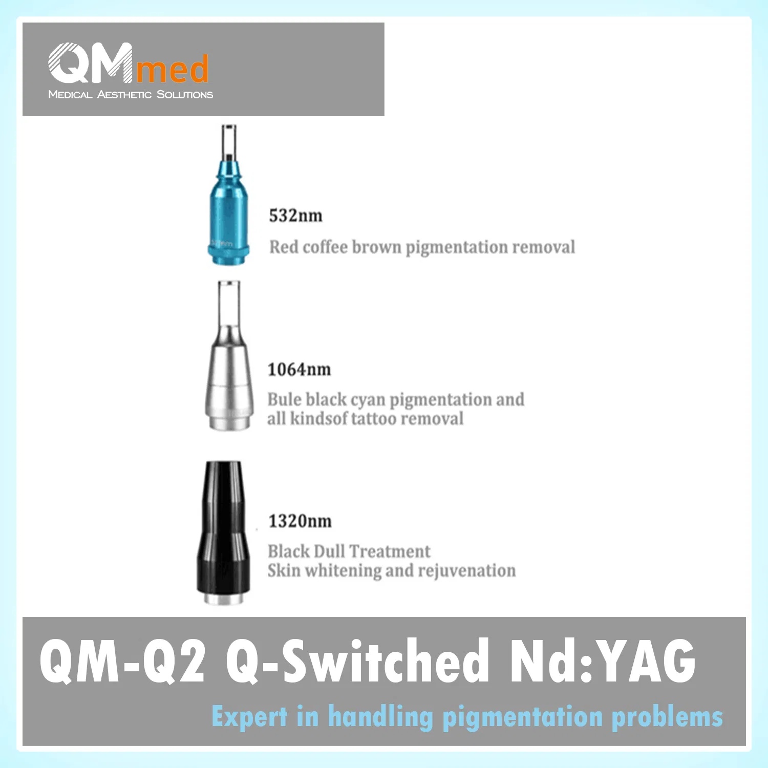 High Power Q-Switched ND: YAG Laser Machine for Tattoo &amp; Pigment Removal