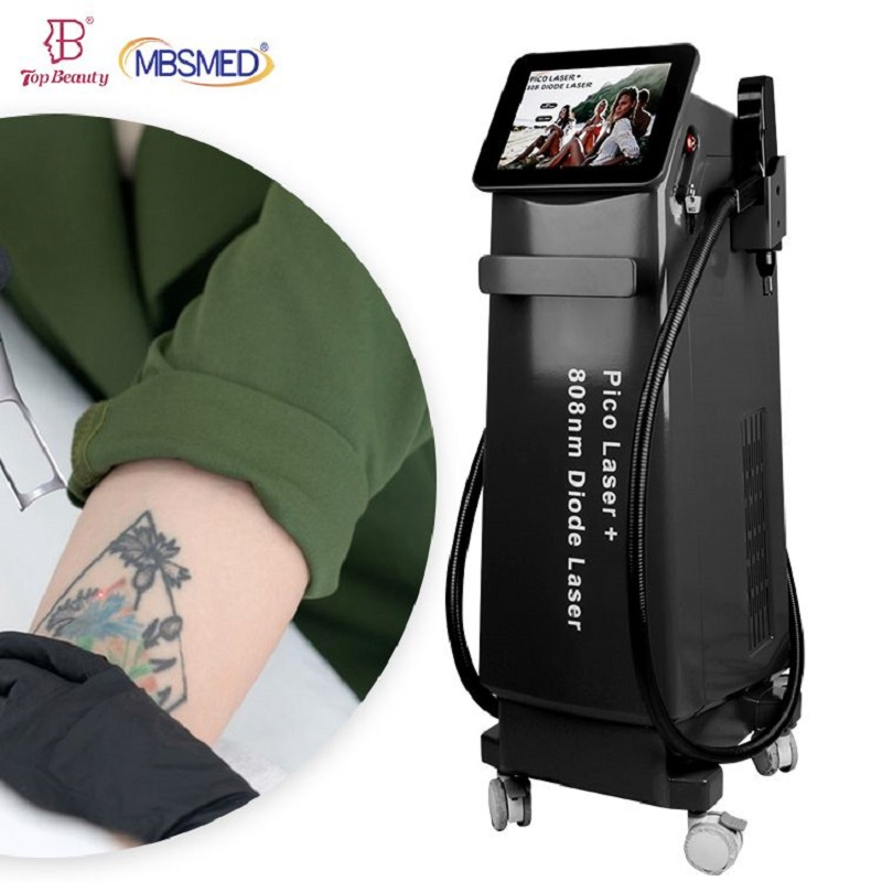 Advanced 2-in-1 Diode &amp; ND: YAG Laser Technology - Painless Hair/Tattoo Removal Device