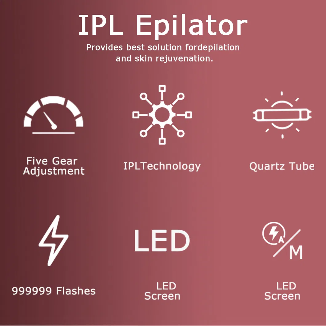 Home Use Portable IPL Laser Skin Rejuvenation Permanent Hair Removal Handset Device