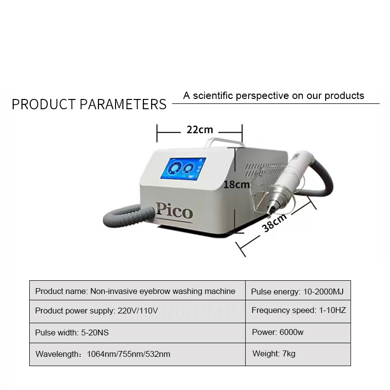 Q Switched ND YAG Laser Skin Rejuvenation Black Doll Picosecond Laser Tattoo Removal Machine