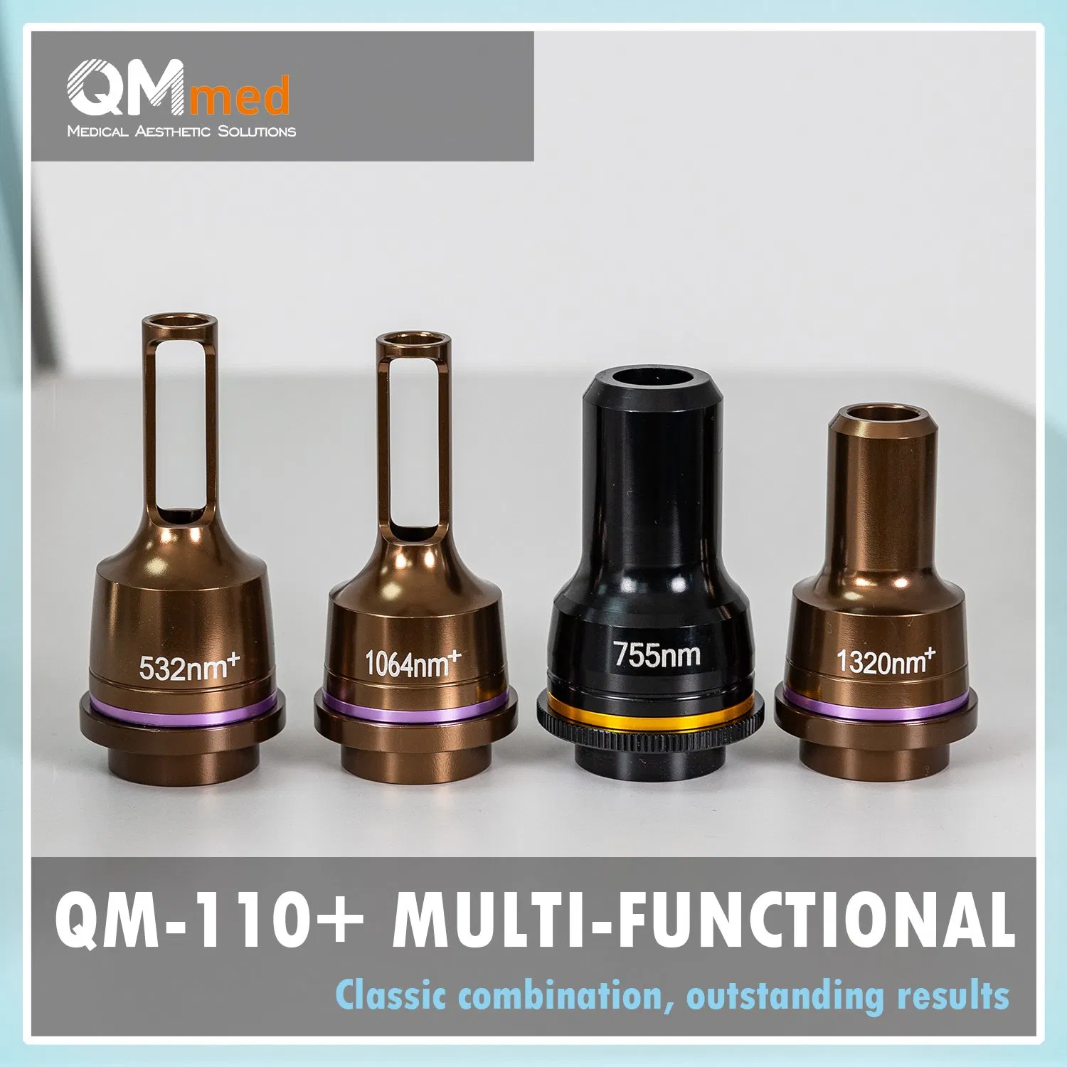 Qm-110+ All-in-One Multi Tech Laser Platform with Modular Handpiece Replacement for Hair Removal, Tattoo Removal &amp; Vascular Lesion Treatment