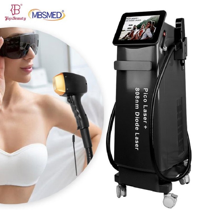 Advanced 2-in-1 Diode &amp; ND: YAG Laser Technology - Painless Hair/Tattoo Removal Device