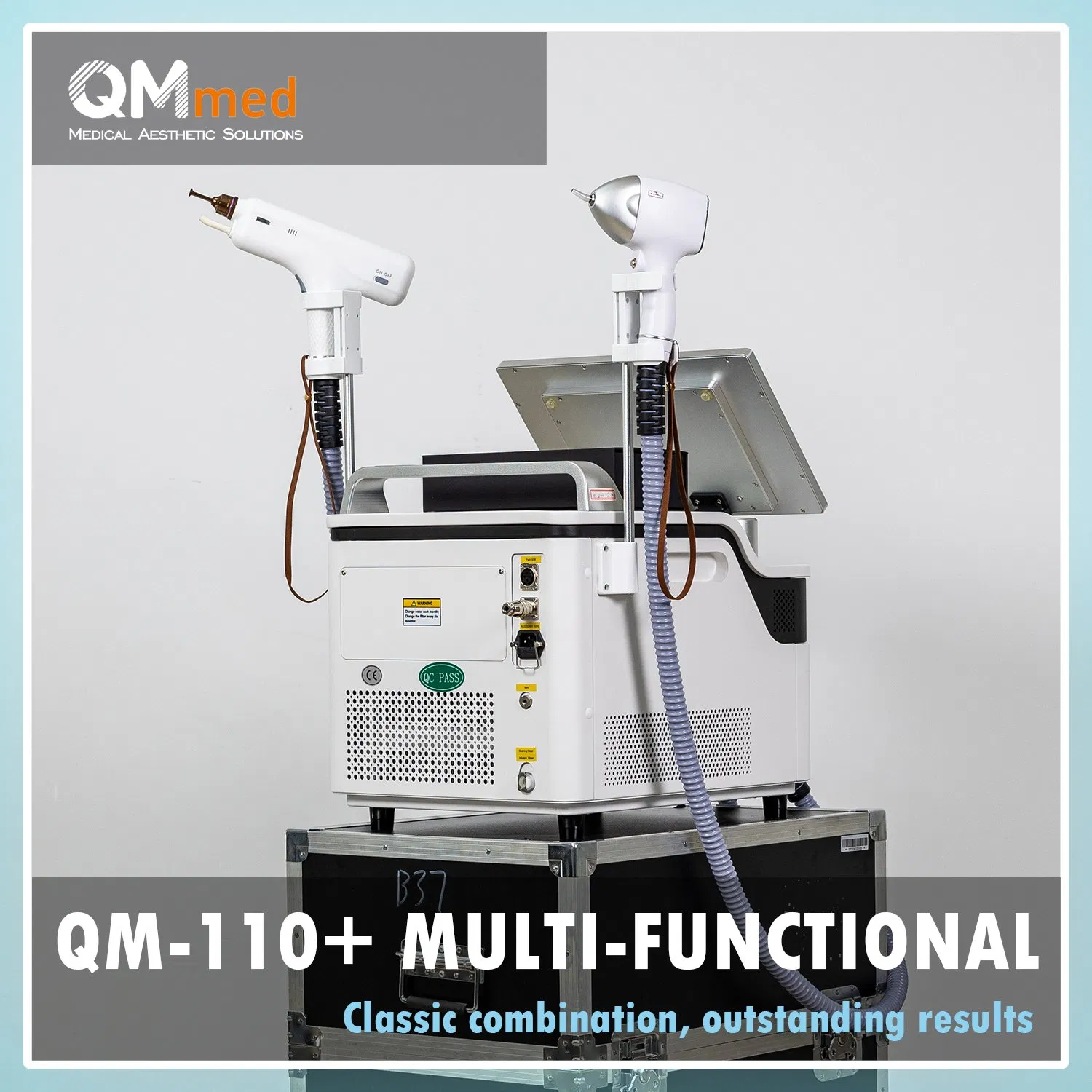 Qm-110+ All-in-One Multi Tech Laser Platform with Modular Handpiece Replacement for Hair Removal, Tattoo Removal &amp; Vascular Lesion Treatment