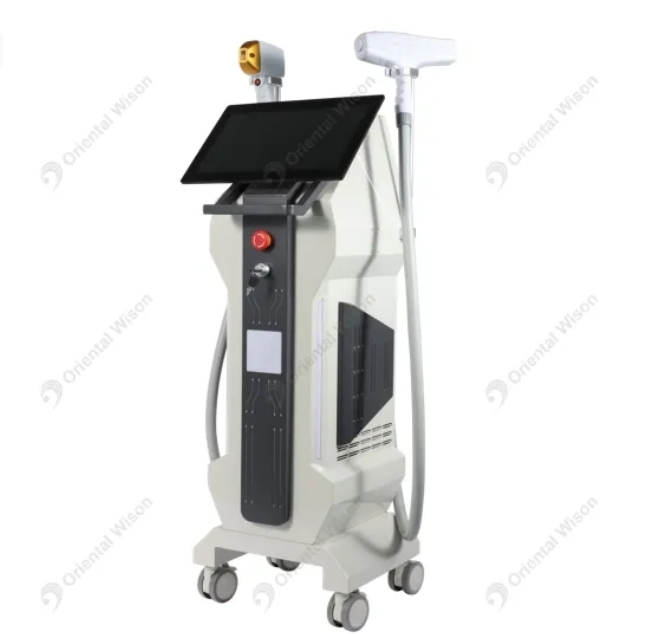 Micro Channel Diode Laser Triple Wavelength Hair Removal SPA Lasers ND YAG Q-Switch Laser Tattoo Removal Carbon Peeling Laser