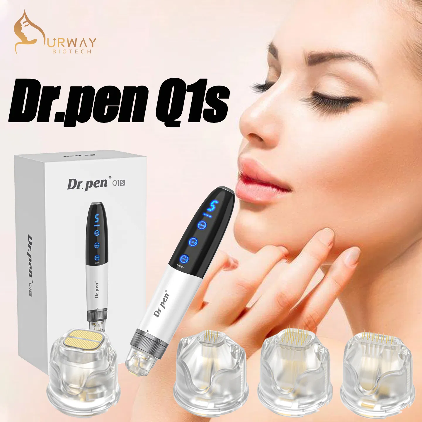 Micro Needle Pen Q1s Microneedling Facial Removes Acne Scars